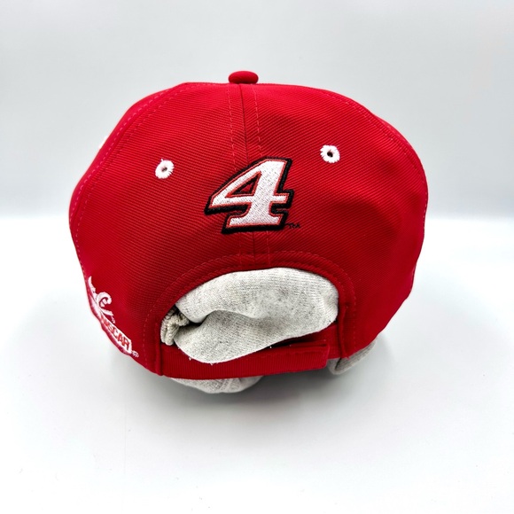 Budweiser Racing Kevin Harvick #4 Strapback Hat Chase Authentics Cap NASCAR Red - Picture 4 of 8
